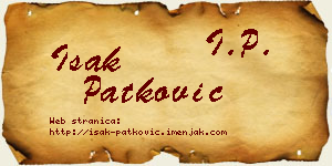 Isak Patković vizit kartica